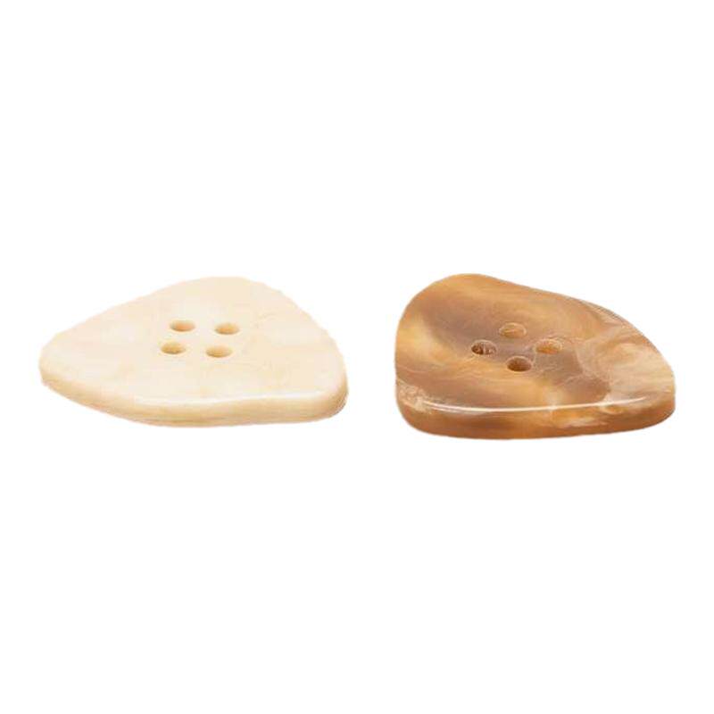 则四孔纽扣咖啡色好看的扣子