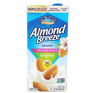 946ML美国蓝钻无糖原味杏仁奶Blue Diamond Unsweetened Original