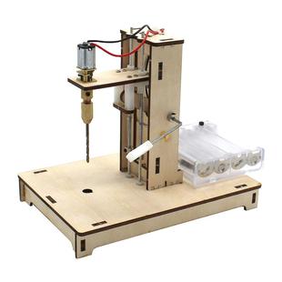 迷你小台钻1号学生科技小制作小发明diy木板钻孔模型工具拼装材料