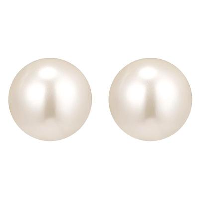 S999纯银施家大珍珠耳钉女