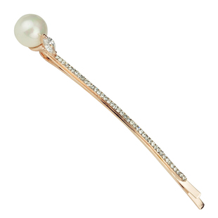 大发夹顶夹一字夹刘海后脑勺气质简约珍珠水钻长发卡侧边夹子头饰