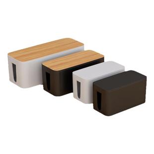 排插收纳盒办公桌电脑桌面插线板理线盒隐形安全收纳数据线集线盒