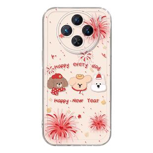 适用vivox300手机壳女款x100s保护套x80pro硅胶70全包防摔x60tpro透明50新款x200烟花vivo新年蛇年pro+软外壳