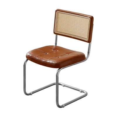 中古风设计师原木藤编椅子