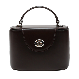 红粉知己小众盒子包真皮手提包女2026春季新款精致通勤风斜挎小包