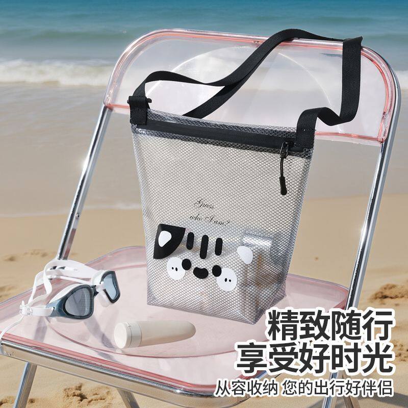 海滩拉链斜挎包透明防水漂流游泳旅行置物肩带款户外健身包