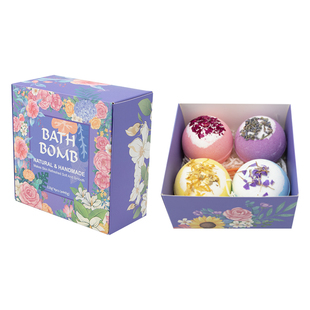 干花泡浴盐球礼盒装植物精油玫瑰薰衣草泡澡教师节女生日伴手礼物