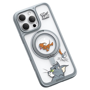 Anker猫和老鼠正版联名 安克肤感支架壳适用iPhone16Promax苹果iPhone 16 Puls保护套磁吸磨砂充电手机壳
