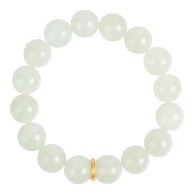 高冰晴水素圈手链散珠青白玉手镯