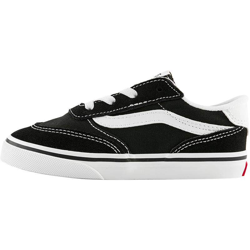 Vans范斯童鞋官方 Brooklyn LS Slip-On黑色一脚蹬小童板鞋