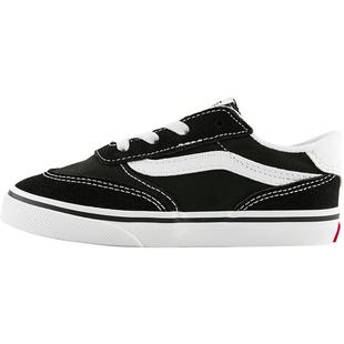 Vans范斯童鞋官方 Brooklyn LS Slip-On黑色一脚蹬小童板鞋