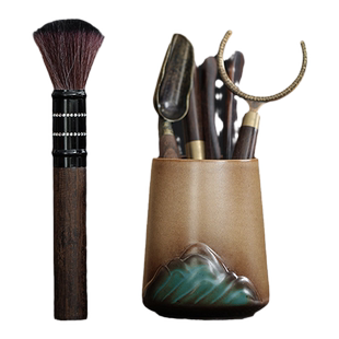 窑变苍山茶道六君子套装功夫茶具配件茶笔茶勺茶夹普洱茶刀茶零配