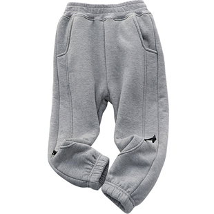 超值划算 加厚羊羔绒裤子 时尚秋冬男童保暖休闲运动裤加绒卫裤