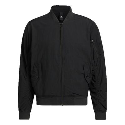 阿迪达斯BOMBER JKT男士薄绒立领飞行员运动休闲夹克外套 IT6068