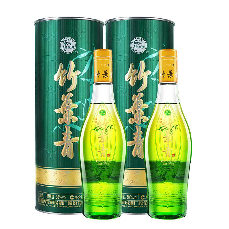 38度彩筒竹叶青酒475mL*2瓶