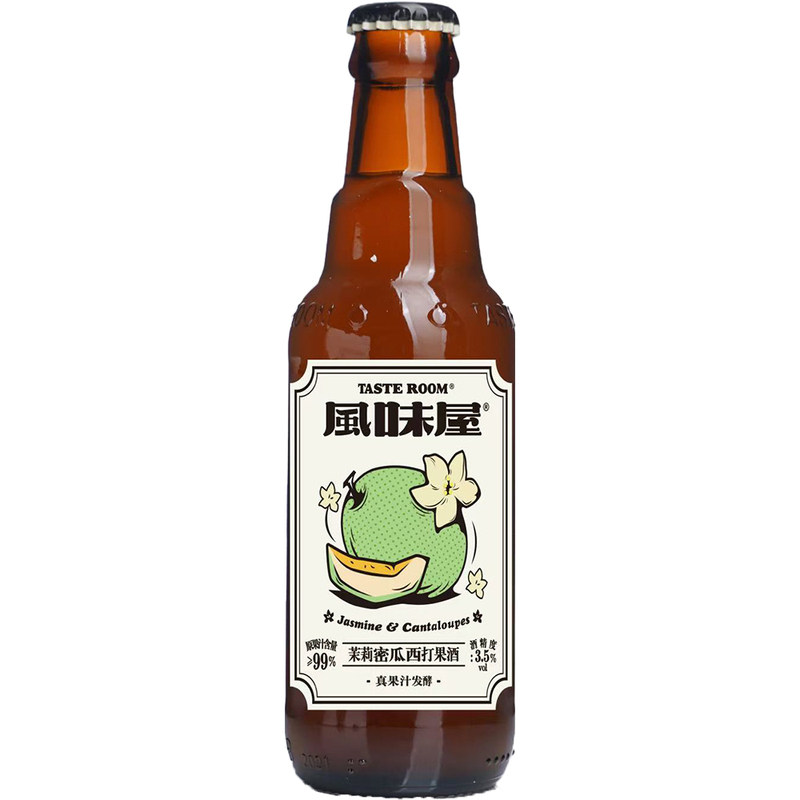 风味屋茉莉密瓜低度微醺果啤6瓶