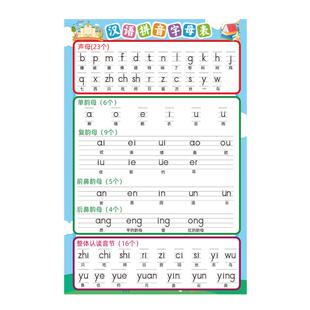 学硕大号磁吸可擦写汉语拼音字母表墙贴挂图磁性力贴辅导班早教幼小衔接一年级声母韵母小学语文教学专用教具