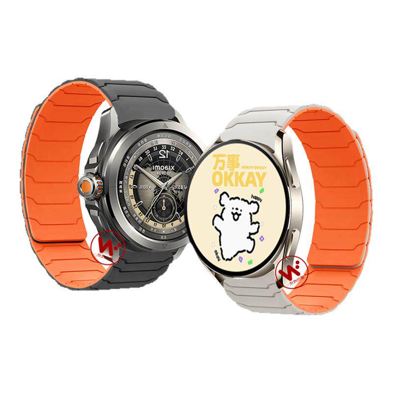 适用小米Watch S5手表带watch5铠甲磁吸硅胶回环腕表带S4sport新款S3运动S2智能S1PRO女color2男士春夏透气