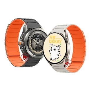 适用小米Watch5手表带S4sport铠甲磁吸硅胶回环表带新款S3运动S2智能S1PRO腕表带color2男士秋冬女生表链透气