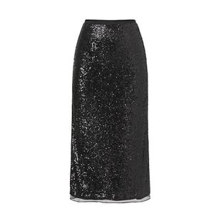 恩瑞妮专柜同款2025秋季新款时尚百搭显瘦亮片半身裙女中长款裙子