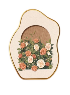 玫瑰花卉奶油风桌面小摆画