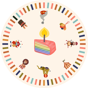 卡通风宝宝周岁礼抓阄地毯男孩女孩一周岁抓周地垫生日仪式感垫子