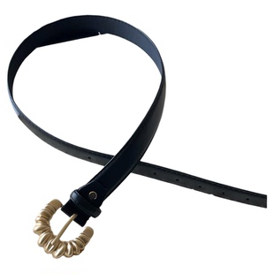 高级感黑色腰带女款2026新款复古装饰皮带配大衣风衣毛衣腰间配饰