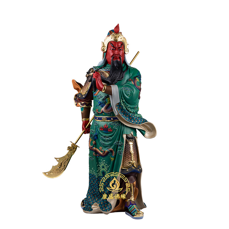 关公神像全铜彩绘供奉神像