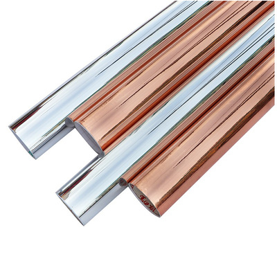 玫瑰金镜面拉丝广告刻字贴纸墙纸