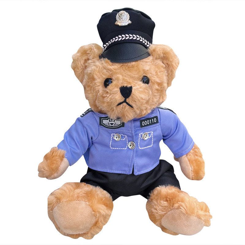 摩托车装饰公仔交警小熊