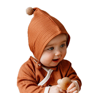 Oak Family婴儿胎帽新生儿宝宝帽子男宝女宝可爱超萌精灵帽囟门帽