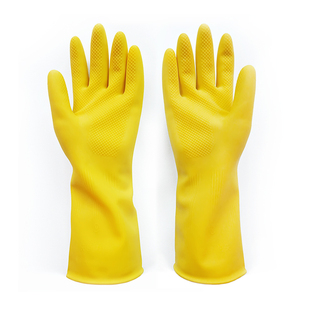 湘江牌牛筋乳胶手套 加厚耐用橡胶家务厨房防水洗碗塑胶 胶皮清洁