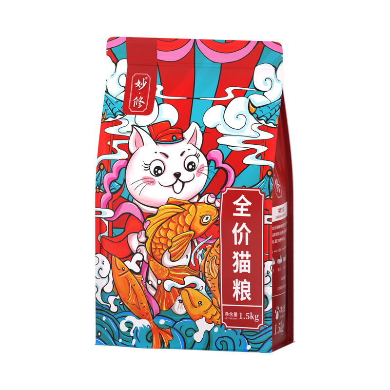 妙修无谷天然猫粮9kg折耳英短蓝猫布偶橘猫田园猫成幼猫粮全阶段