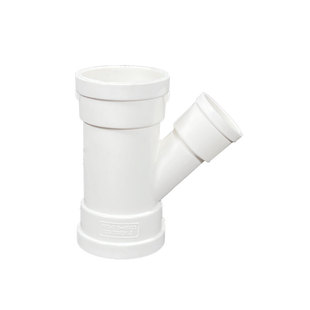 pvc50*25斜三通75*32斜四通空调滴水排水洗衣机下水配件50变32 25