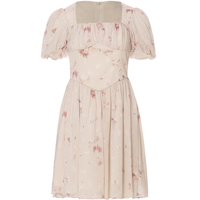 sincethen法式粉色连衣裙女夏季