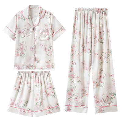 大码短袖宽松睡衣女家居服可外穿