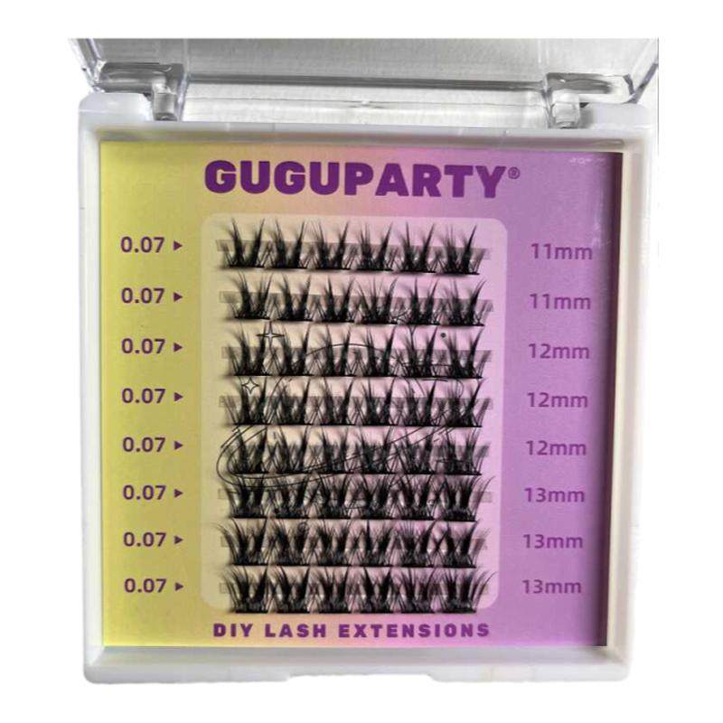 GUGUPARTY「花栗鼠」D翘鼠系分段式假睫毛宽梗自然甜美仿真毛流感