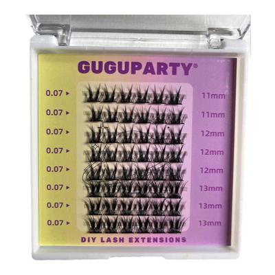 D翘仿真自然分段假睫毛guguparty