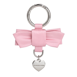 CHARLES&KEITH26春季新款CK8-10151620缎面蝴蝶结爱心挂坠包挂件