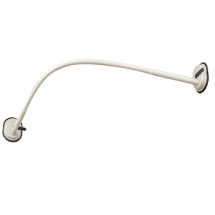 吸盘弧形浴帘杆免打孔浴室隔断架杆卫生间可伸缩直角杆子防水防滑