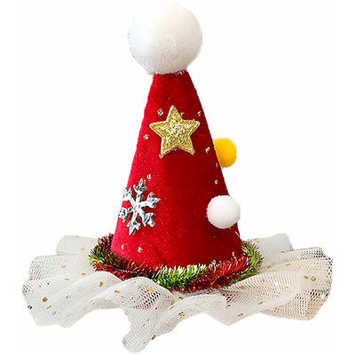 圣诞节饰品圣诞帽夹发夹