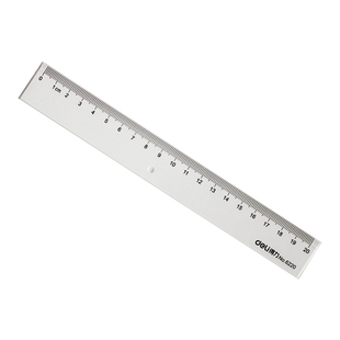 得力韩国塑料直尺20cm/30cm厘米学生尺子文具绘图制图刻度尺 包邮