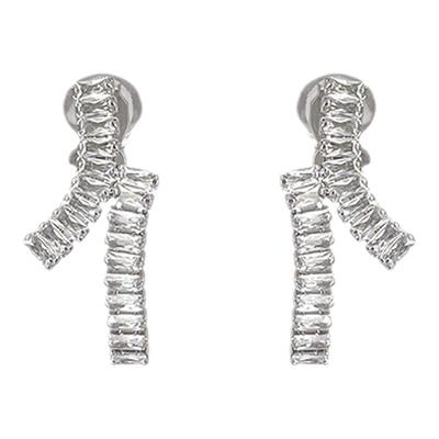 GMI无耳洞精致满钻锆石耳夹女