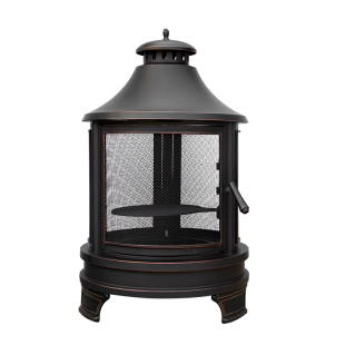 户外工匠烤火炉家用庭院木柴篝火围炉烧烤架民宿花园露台围炉取暖