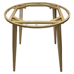 圆桌支架简约铁艺圆桌架茶几桌腿支架圆形岩板休闲桌脚底座餐台桌