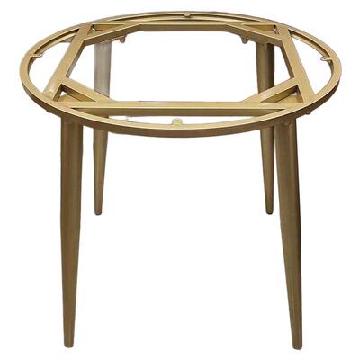 圆桌支架简约铁艺圆桌架茶几桌腿支架圆形岩板休闲桌脚底座餐台桌