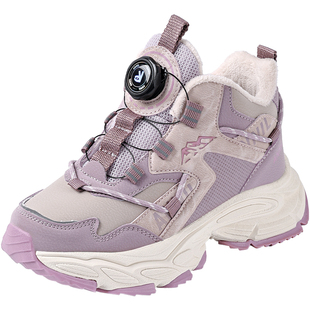 安奈儿女童运动鞋冬季2026新款女孩大童二棉加绒鞋子儿童冬鞋保暖