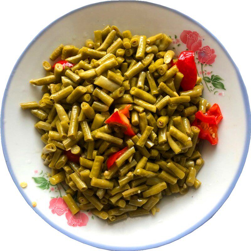 农家手工制作下饭菜腌蛾眉豆腌辣椒酸豆角腌红薯杆一斤包邮
