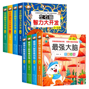 儿童全脑开发思维逻辑训练游戏书 2-3-4-5岁幼儿左右脑智力潜能开发700题思维训练书籍小班中班大班宝宝幼儿园数学启蒙认知益智书