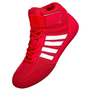 摔跤鞋男女低帮散打训练拳击鞋室内格斗高帮自由摔跤搏击专业长靴